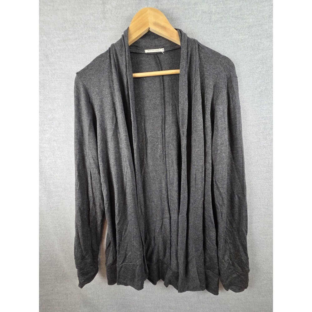 Marine Layer Womens L Gray Heather Knit Open Front Cardigan Flowy Relaxed Boho